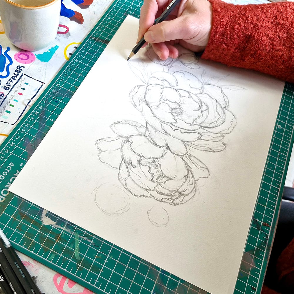 Œuvre de Carine Grillot, élève de l'atelier Dessin-Provence