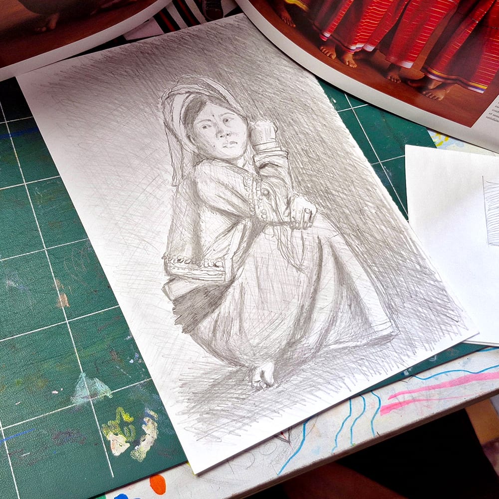 Œuvre de Laurine Guerin, élève de l'atelier Dessin-Provence