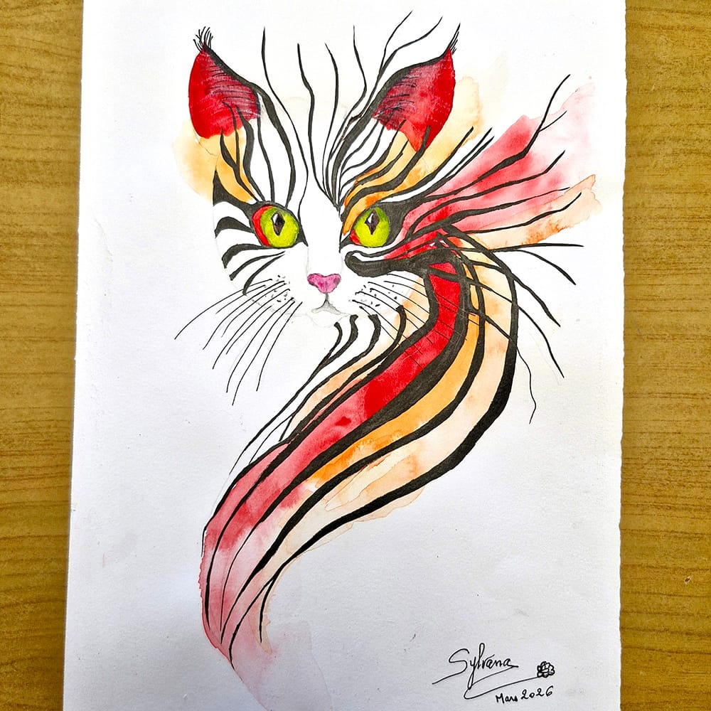 Œuvre de Sylvana Zammit, élève de l'atelier Dessin-Provence